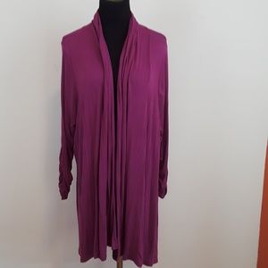 Lane Bryant plus size purple duster cardigan